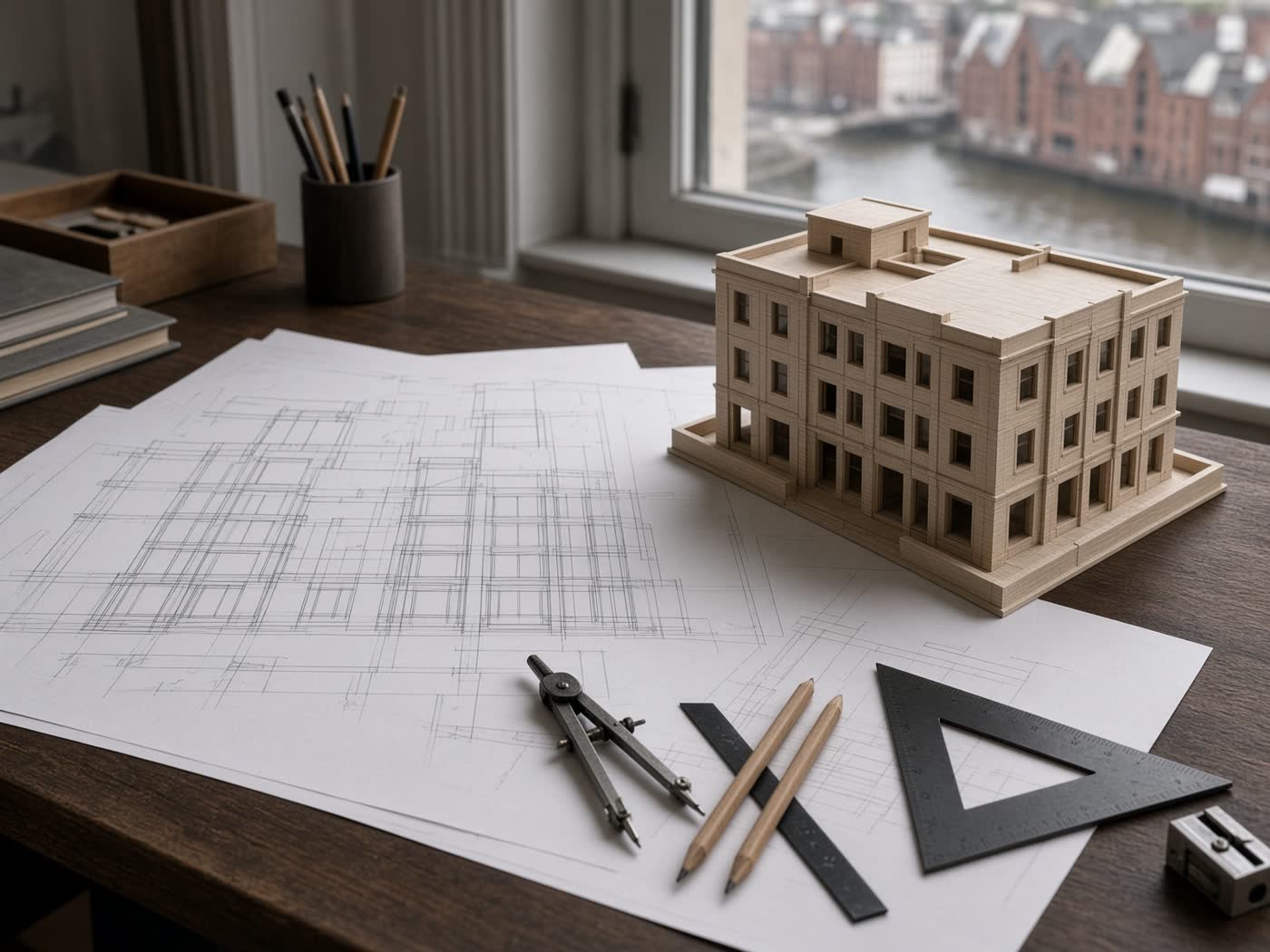 Gebäude im Bau, Planung und Ausführung